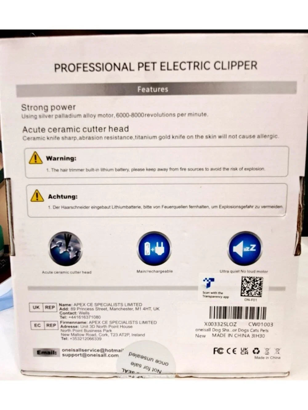 Pet Electric Clipper One Is All Dog and Cat Professional Clipper